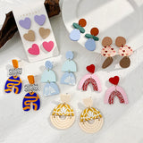 Colorful Geometric Dangle Earrings for Women