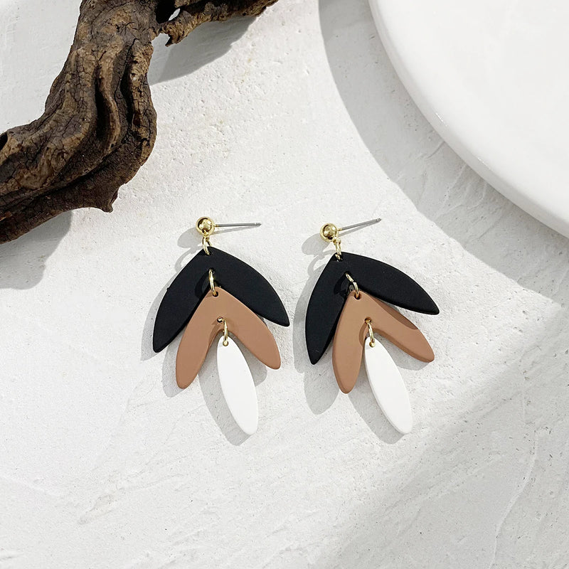 Colorful Geometric Dangle Earrings for Women
