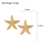 Star Drop Earrings for Women Large Starfish Dangle Earrings Gift