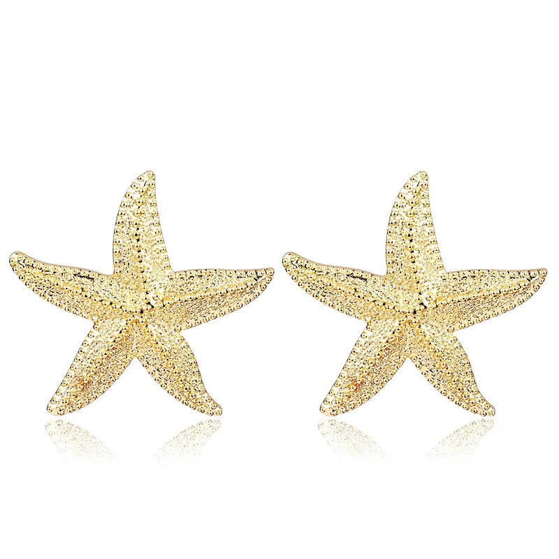 Star Drop Earrings for Women Large Starfish Dangle Earrings Gift