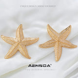 Star Drop Earrings for Women Large Starfish Dangle Earrings Gift