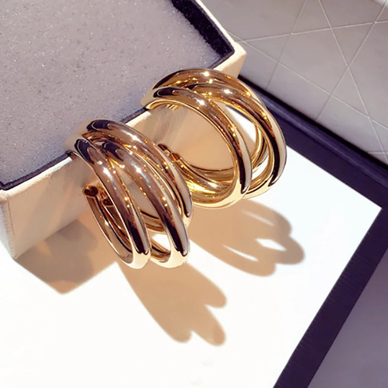 Vintage Round Hoop Earrings for Women