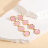 Geometric Resin Long Drop Earrings Statement Jewelry