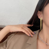 Metal Star Tassel Drop Earrings for Women Party Jewelry