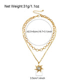 Crystal Sun Pendant Choker Necklace for Women