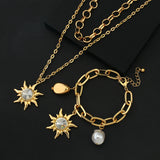 Crystal Sun Pendant Choker Necklace for Women