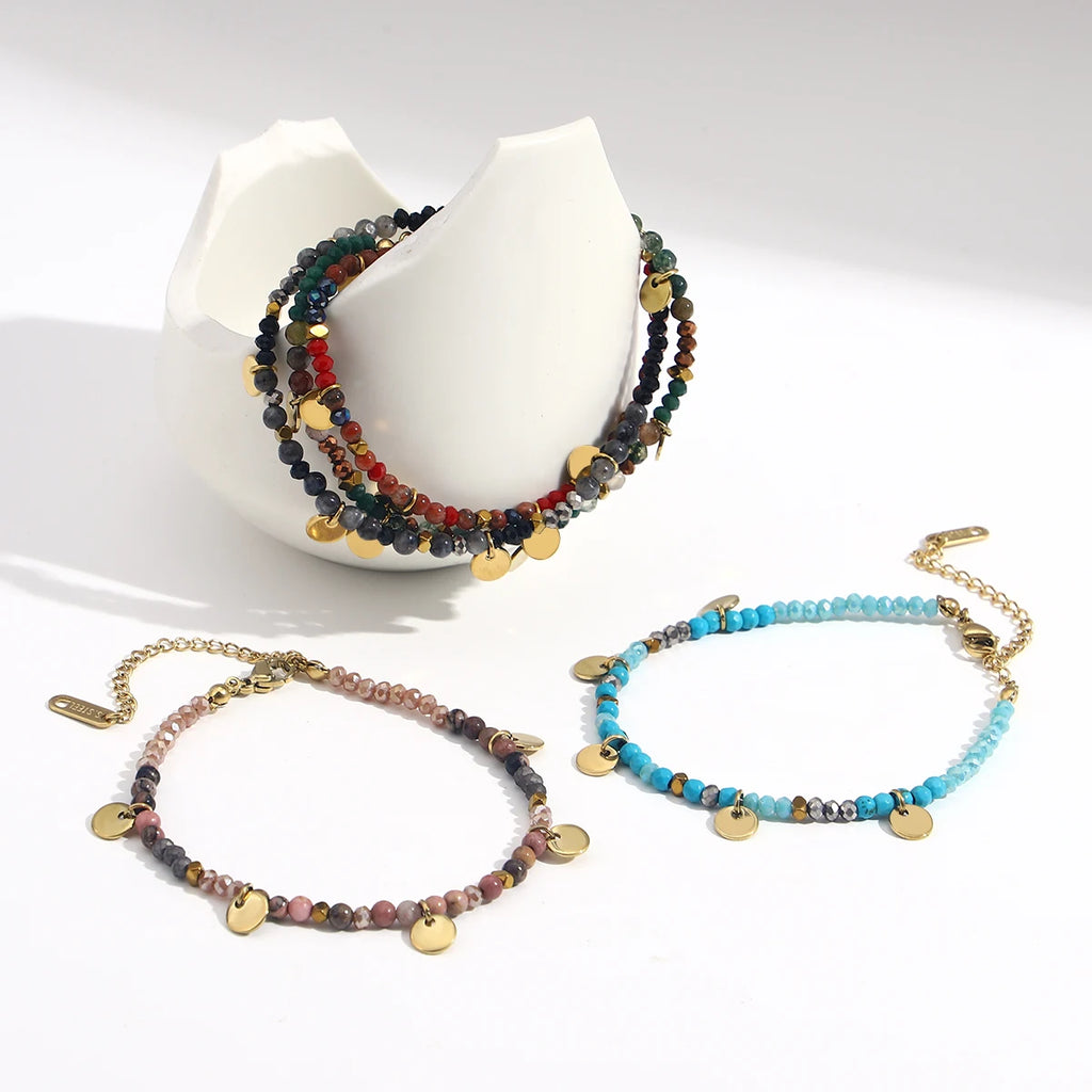 Boho Colorful Beaded Crystal Bracelet for Women