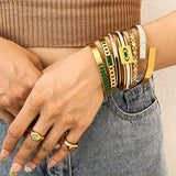Vintage Evil Eye Bangle Bracelet for Women