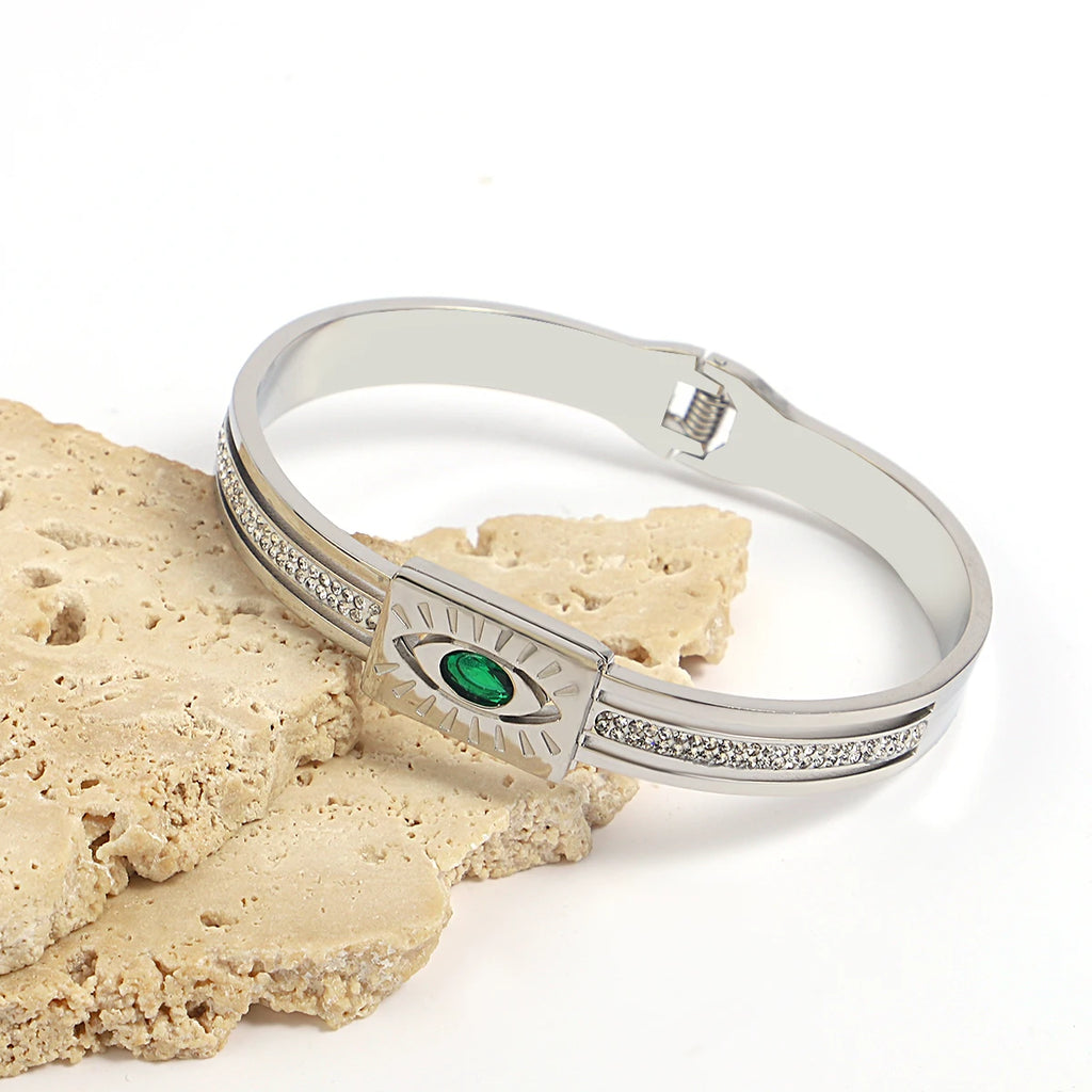 Vintage Evil Eye Bangle Bracelet for Women