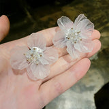 Korea Hyperbole Transparent Flower Earrings for Women
