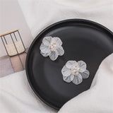 Korea Hyperbole Transparent Flower Earrings for Women