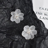 Korea Hyperbole Transparent Flower Earrings for Women