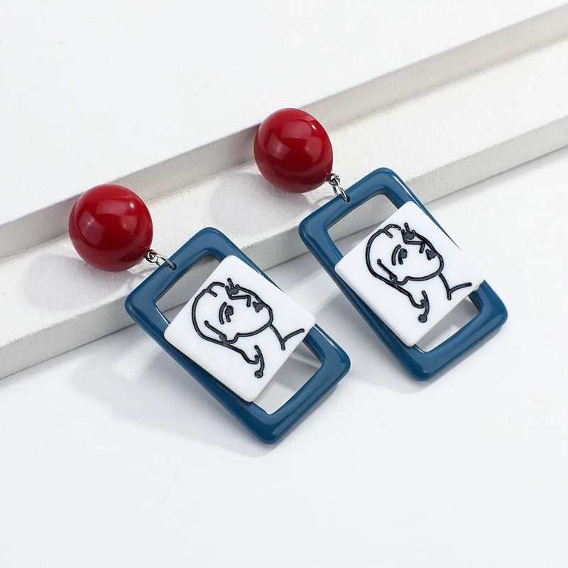 Geometric Acrylic Resin Earrings for Women