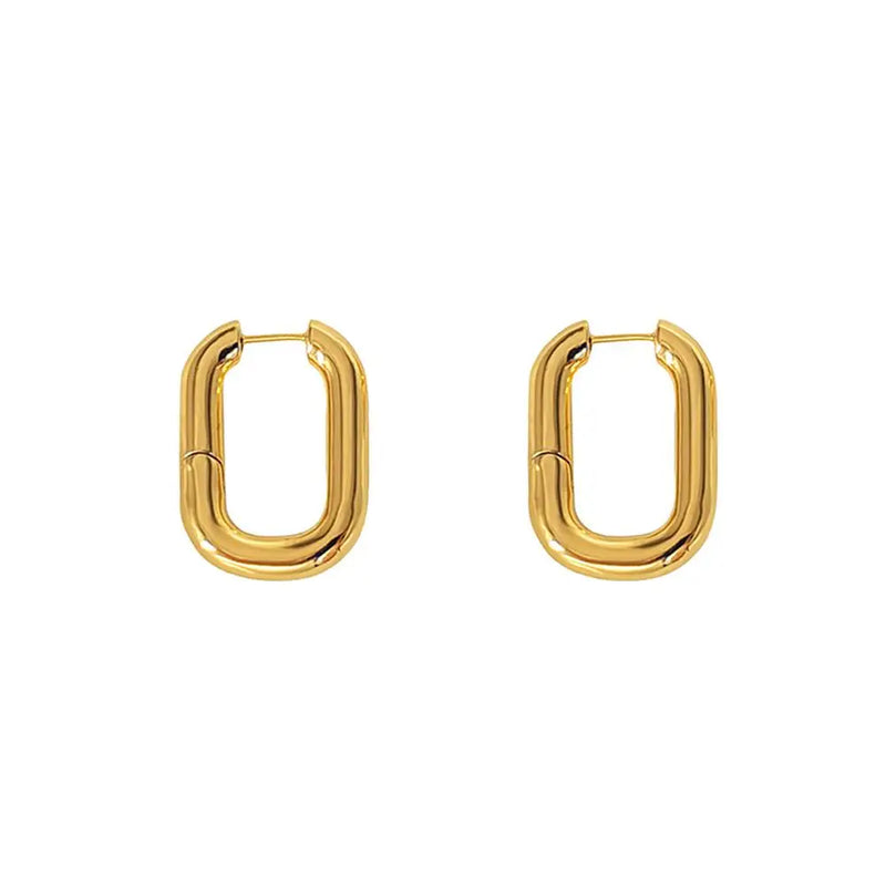 Thick Hoop Earrings Copper Vintage High Jewelry