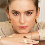 Thick Hoop Earrings Copper Vintage High Jewelry