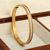 Colorful CZ Stainless Steel Bracelet Bangle for Women