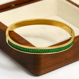 Colorful CZ Stainless Steel Bracelet Bangle for Women