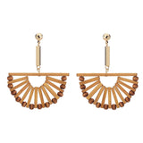 27 Style Korea Wooden Straw Weave Rattan Vine Braid Drop Earrings