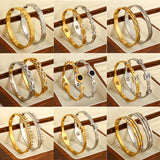 316L Stainless Steel Roman Number Leaves Bracelet for Women