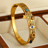 316L Stainless Steel Roman Number Leaves Bracelet for Women
