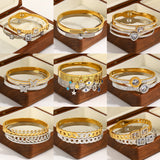 316L Stainless Steel Roman Number Leaves Bracelet for Women