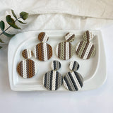Braided Polymer Clay Earrings for Women Geometric Drop Jewelry