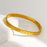 Waterproof Stainless Steel Evil Eye Geometric Bangles for Women