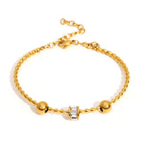 Waterproof Stainless Steel Evil Eye Geometric Bangles for Women