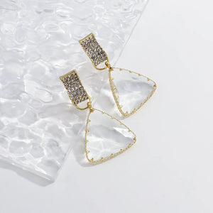 Clear Acrylic Geometric Drop Earrings for Women