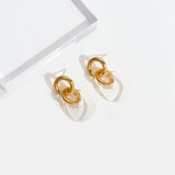 Clear Acrylic Geometric Drop Earrings for Women