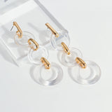 Clear Acrylic Geometric Drop Earrings for Women