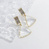 Clear Acrylic Geometric Drop Earrings for Women