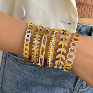 Crystal Zircon Bangles for Women