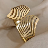 Stainless Steel Bangle Bracelet Women Zircon Charm Roman Numbers