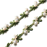 Floral Leaf Necklace Alloy Lily Valley Choker for Women