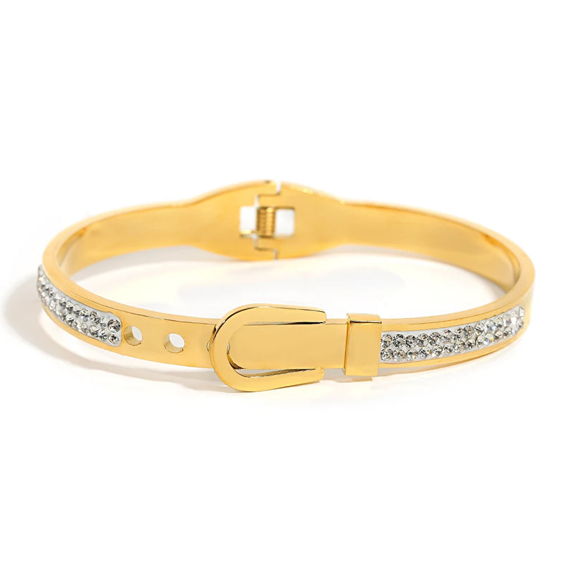 Punk Rhinestone Butterfly Evil Eye Leaf Portrait Coin Bangle Bracelet