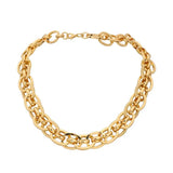 Vintage Exaggerated Golden Chunky Hoop Metal Necklace