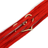 Red Leather Wrap Bracelet Love Heart Charm Mother's Jewelry