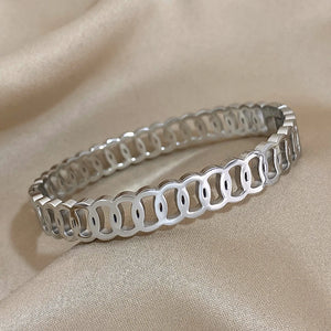 Circle Chain Stainless Steel Bangles Bracelets for Women