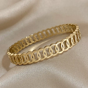 Circle Chain Stainless Steel Bangles Bracelets for Women