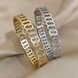 Circle Chain Stainless Steel Bangles Bracelets for Women