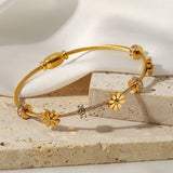 Daisy Stainless Steel Thin Chain Bracelet for Women