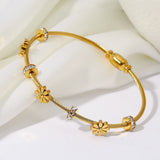 Daisy Stainless Steel Thin Chain Bracelet for Women