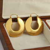 Chunky Hoop Earrings for Women Punk Thick Ear Jewelry