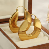 Chunky Hoop Earrings for Women Punk Thick Ear Jewelry