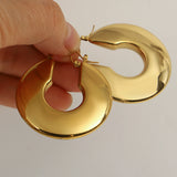 Chunky Hoop Earrings for Women Punk Thick Ear Jewelry
