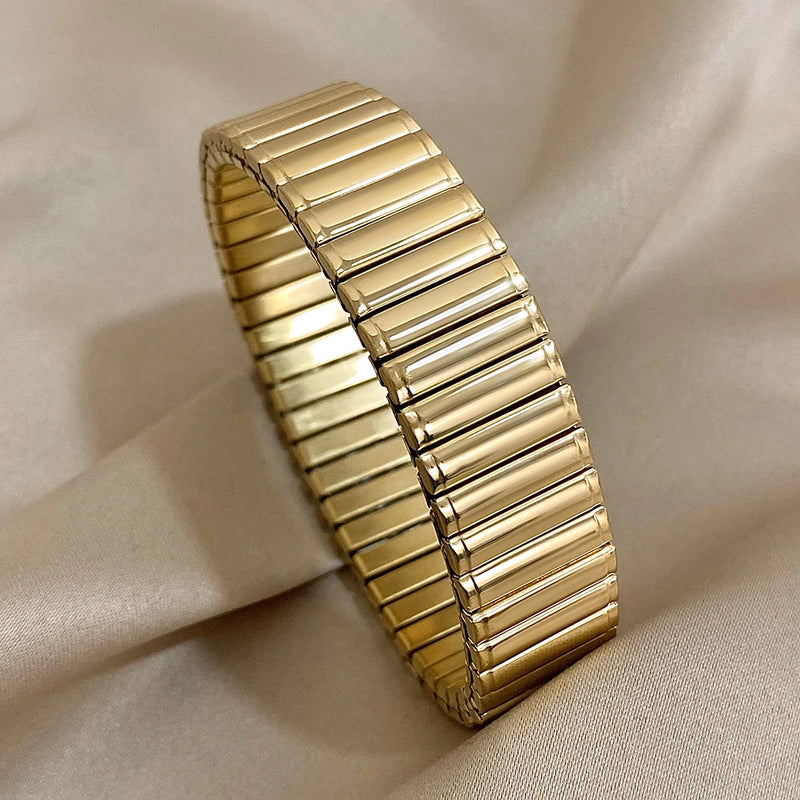 Waterproof Stainless Steel Watch Band Chain Wide Bracelet