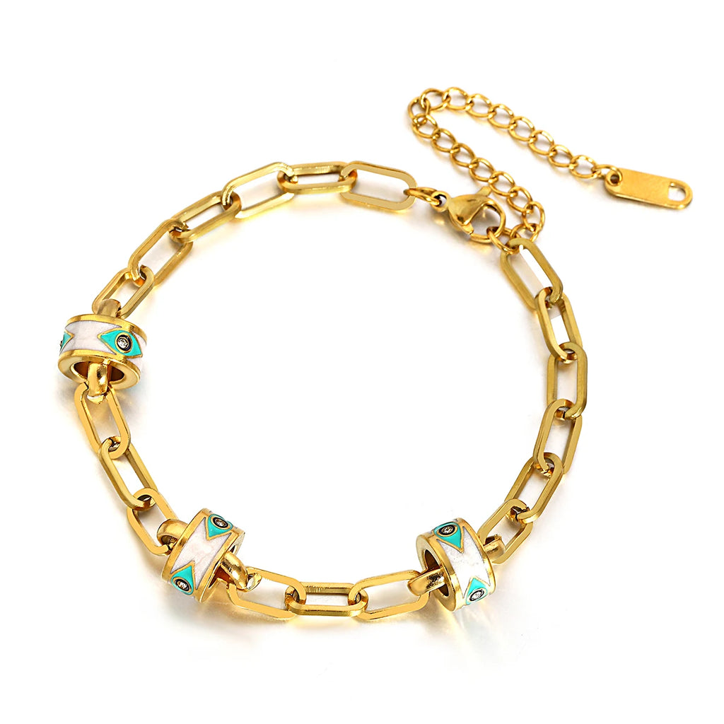 Evil Eye Stainless Steel Bracelet for Women