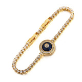 Zircon Evil Eye Bracelet Bangle Lucky Jewelry