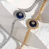 Zircon Evil Eye Bracelet Bangle Lucky Jewelry